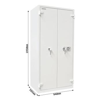 Rottner Stahlbüroschrank S2 Office 3 Fire Premium Elektronikschloss lichtgrau T05650